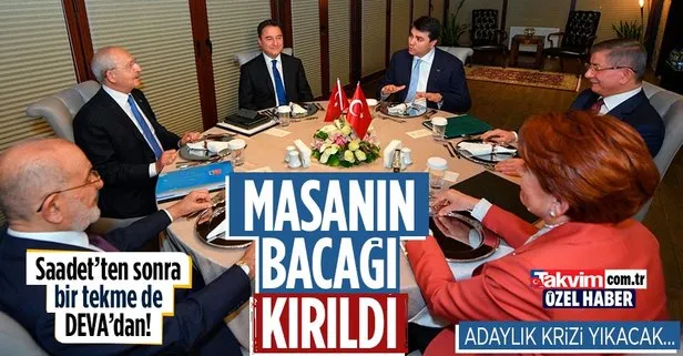 Masanın bacağı kırıldı!