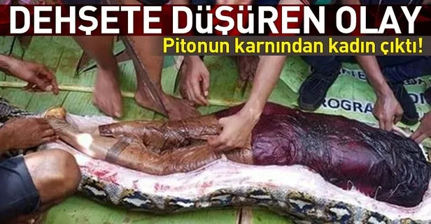 Endonezya’da piton kadını yuttu