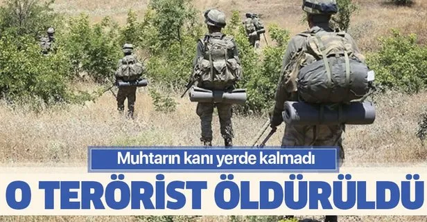 Muhtarın kanı yerde kalmadı! O terörist öldürüldü