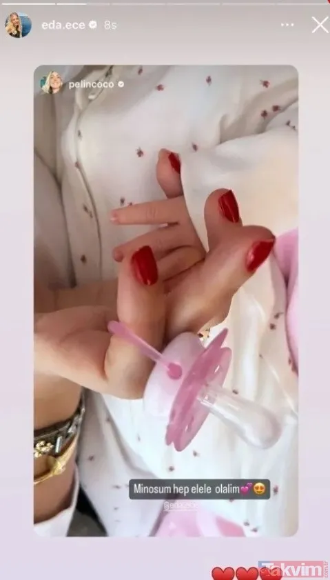 Mina İpek'ten de ilk defa görüntü paylaşan Eda Ece, geçtiğimiz haftalarda minik bebeğinin odasını da sevenlerine göstermişti.