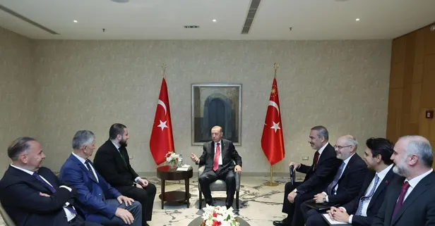 Başkan Erdoğan, Sancak bölgesindeki siyasi ve dini liderlerle bir araya geldi