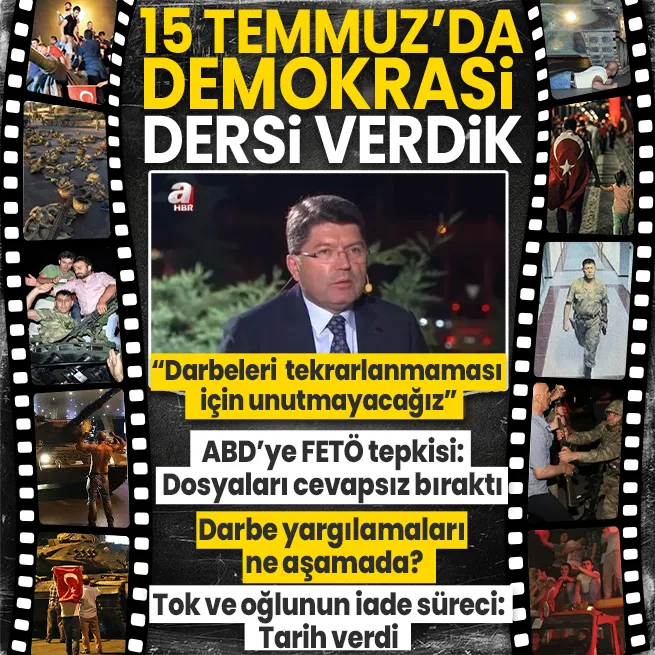 Adalet Bakanı Yılmaz Tunç A Haberde önemli açıklamalarda bulundu: Darbe girişiminin 8. yılında Türkiye’de ne değişti?