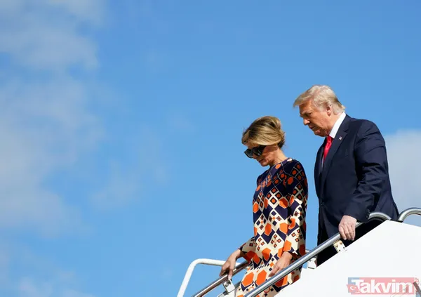 Beyaz Saray'da karalar bağlayan Ex First Lady Florida'da çiçek açtı: Melania Trump 27 bin TL'lik elbisesi ile dikkat çekti - 6