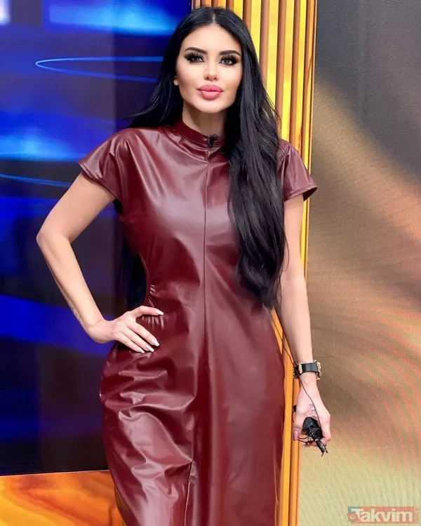 Ebru Polat kırmızılar içinde paylaştı! Dekoltede sınır tanımayan Ebru sosyal medyayı ikiye böldü! Hem tarzı hem duruşu çok konuşuldu - 6