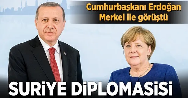 Cumhurbaşkanı Erdoğan Merkel ile görüştü