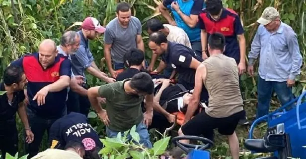 Zonguldak'ta 'patpat' tarlaya devrildi: Yaralılar var...