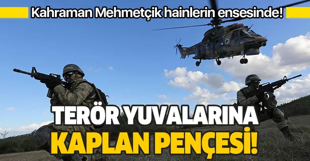 Pençe-Kaplan operasyonu ile teröristlerin inleri başlarına yıkılıyor!