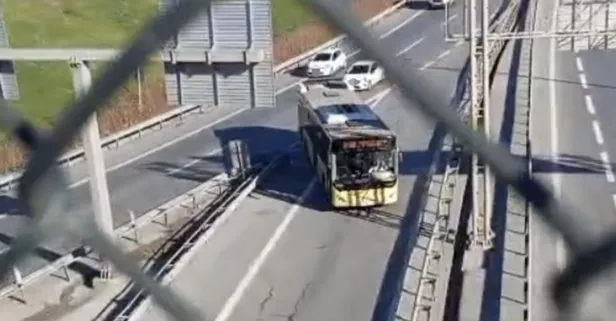 Sultangazi'de tehlikeli manevra: Yanlış yola giren İETT otobüsü trafiği tehlikeye attı!