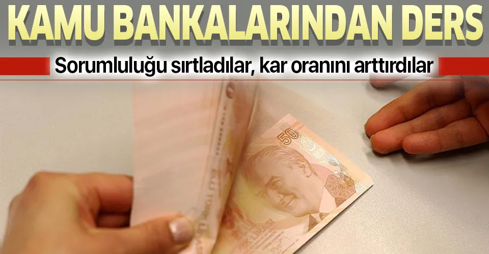 Kamu bankalarından ders! Sorumluluğu sırtladılar, kar oranını arttırdılar