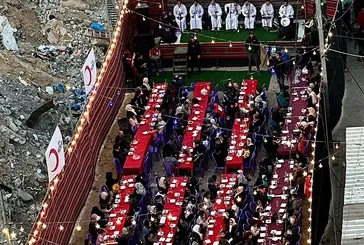 Türk Kızılay’ı Gazze’nin yanında: Yüzlerce Filistinli gönderilen yardımlarla oruçlarını açtı