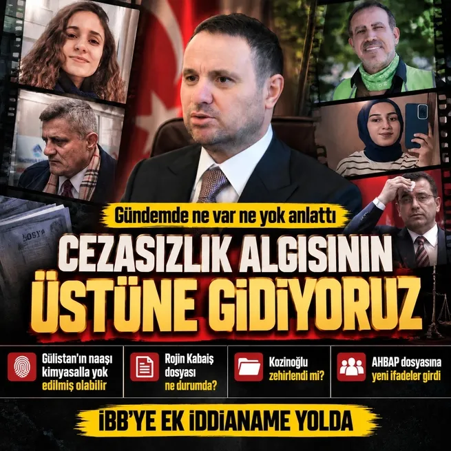 Gülistan Dokudan Kaşif Kozinoğluna Rojin Kabaişten Muhsin Yazıcıoğluna... Adalet Bakanı Gürlekten flaş açıklamalar!