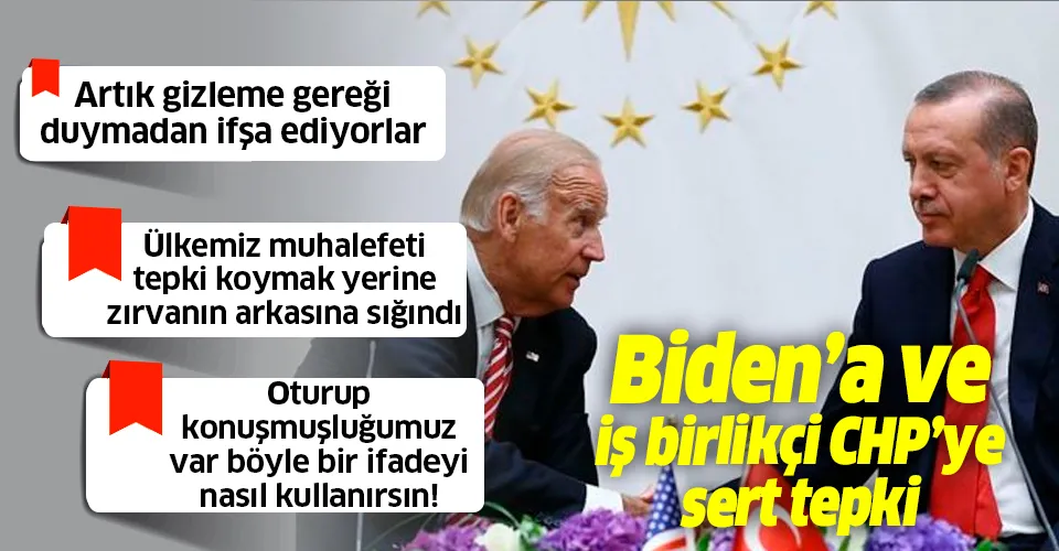 Joe Biden'a ve iş birliği yaptığı ana muhalefete tepki