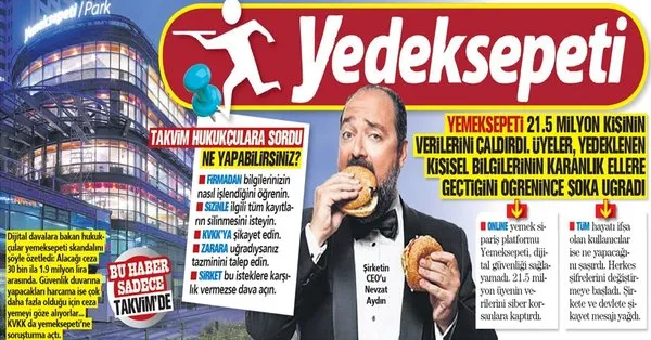 yemeksepeti 21 5 milyon kisinin verilerini caldirdi uyelerin bilgileri karanlik ellere gecti takvim