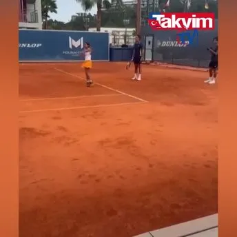 Hakan Ural kızı Gisela’nın tenis oynadığı anları paylaştı!