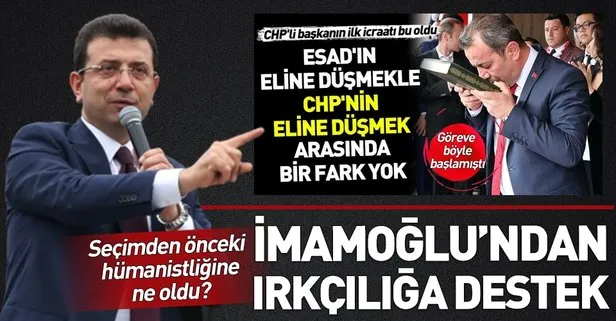 CHP’li Tanju Özcan’ın ırkçı uygulamasına Ekrem İmamoğlu’ndan destek: Suriyeliler gitsin