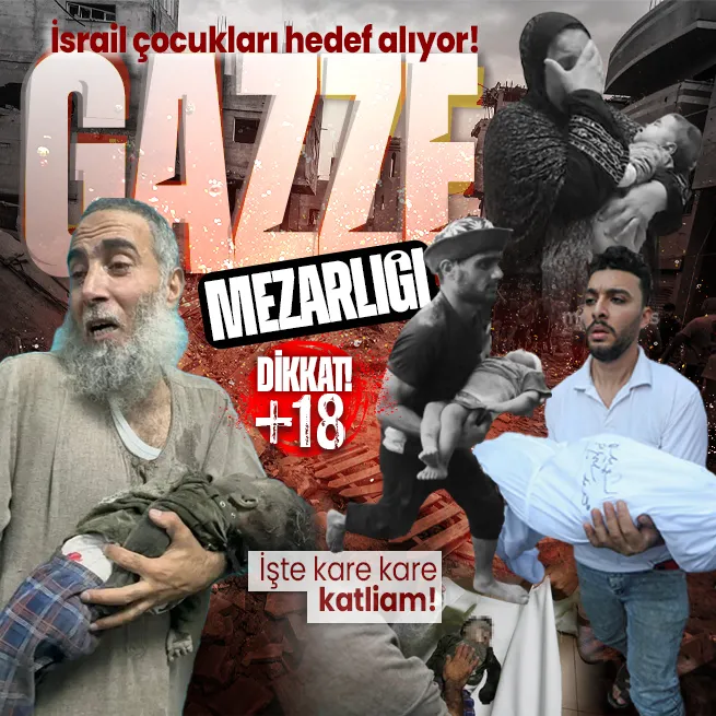 +18 İÇERİK! Katil İsrail çocukları öldürüyor! İşte kare kare katliam