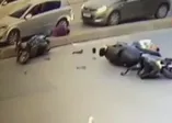 Ümraniye’de feci motosiklet kazası kamerada