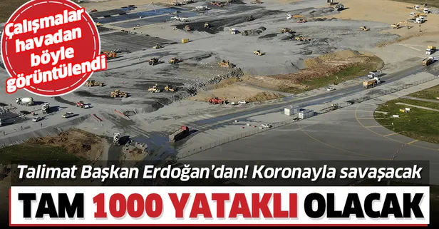 Atatürk Havalimanı’nda inşasına başlanan hastanenin çalışması drone ile görüntülendi