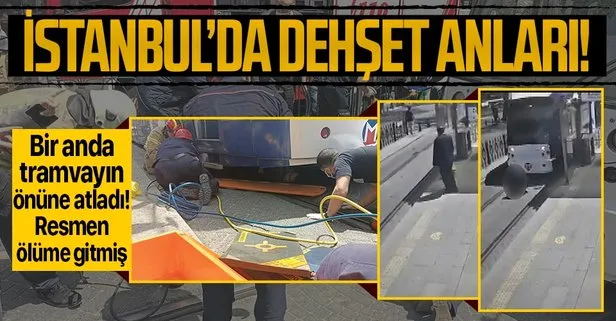Son dakika: İstanbul Fatih’te dehşet anları! Bir kişi tramvayın altında kaldı!