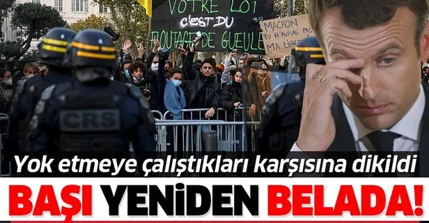 Macron'un başı yeniden belada! Fransa'da Paris ve Rennes'deki eylemlerde olay çıktı
