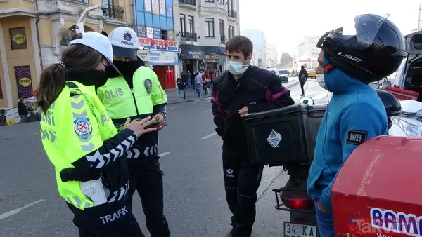 Taksim Meydanı’nda yaya yoluna giren kuryelere ceza yağdı - 6