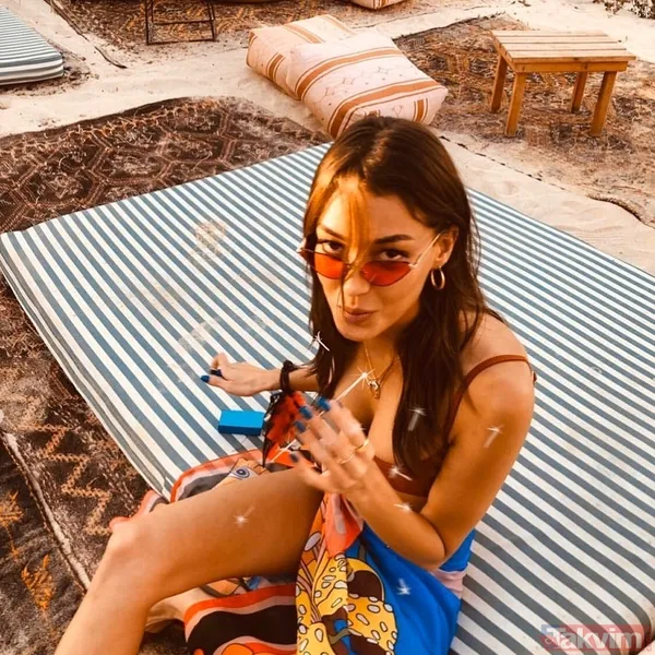 Dilan Çiçek Deniz bikinili pozuyla takipçilerini yaz aylarına götürdü! Kumsal paylaşımıyla adeta şov yaptı sosyal medya yıkıldı - 6