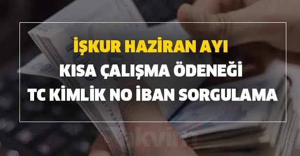 İŞKUR Haziran ayı kısa çalışma ödeneği TC kimlik no İBAN sorgulama! 29 Haziran kısa çalışma ve işsizlik ödemeleri yattı mı?