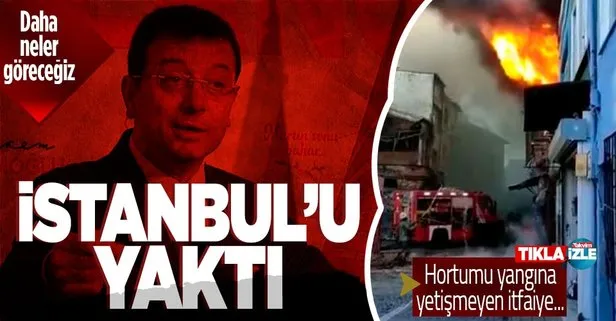 CHP’li İBB’ye bağlı itfaiyenin yangınla imtihanı: Hortum yetersiz kaldı