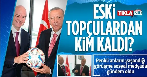 Başkan Recep Tayyip Erdoğan FIFA Başkanı Gianni Infantino görüştü! Rekli anların yaşandığı görüşme gündem oldu