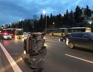 İstanbul’da trafiği kilitleyen kaza