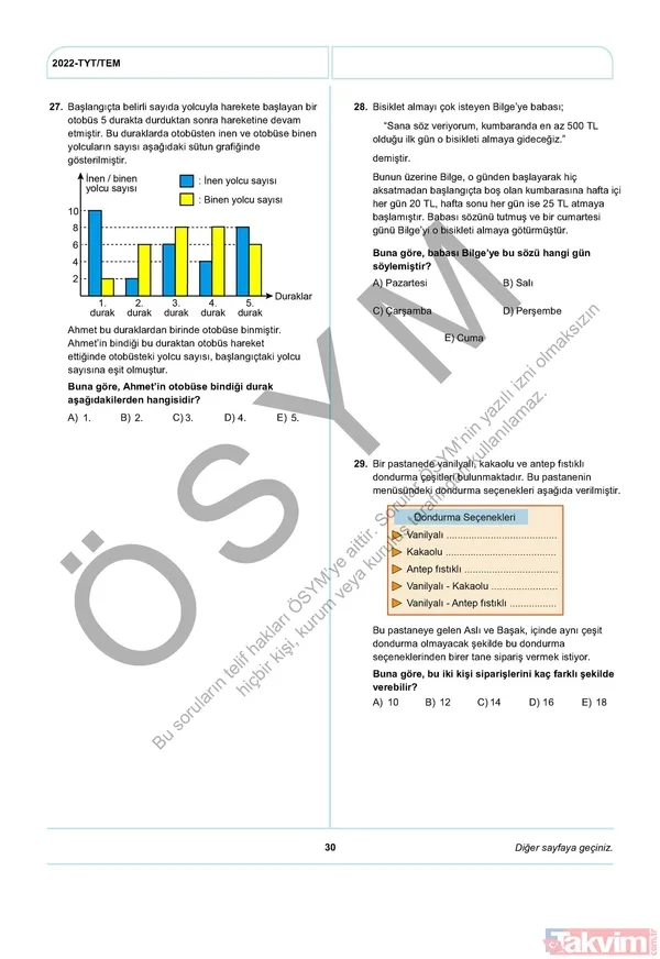 YKS TYT FUL A-B-C-D kitapçığı soru ve cevap anahtarı! 2022 YKS TYT SORU VE CEVAPLARI PDF İNDİR! osym.gov.tr YKS TYT Türkçe, Sosyal Bilimler, Matematik, Fen, Coğrafya, Din cevap anahtarı! - 32