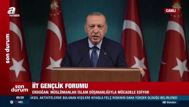 Başkan Erdoğan'dan İslam İşbirliği Teşkilatı Gençlik Forumu'na video mesaj