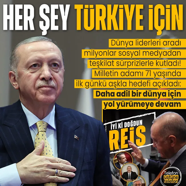 Başkan Erdoğandan teşekkür mesajı: Hep birlikte nice yıllara... | Liderler peş peşe doğum gününü kutladı