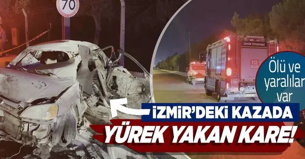 Son dakika: İzmir’de gece yarısı korkunç kaza! Alev alan araçtan ölü ve yaralılar çıkartıldı