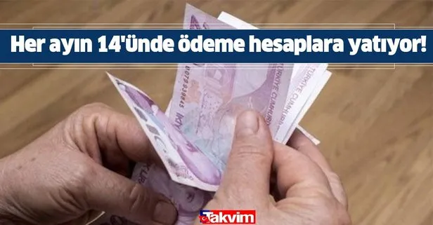 Her ayın 14'ünde ödeme hesaplara yatıyor!