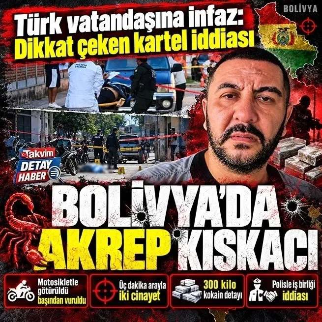 Bolivya’da Türk vatandaşı Nihat Dinar’a infaz: Cinayette 300 kilo kokain detayı ve Akrepler Grubu şüphesi