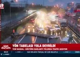 SON DAKİKA: İstanbul'da trafiği felç eden olay! Hasdal bağlantı yolunda tabela devrildi