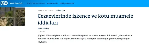 Ceza ve Tevkifevleri Genel Müdürlüğünden Deutsche Welle'nin cezaevlerindeki "işkence" iddialarına yalanlama-1