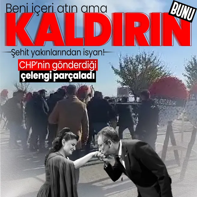 Son dakika: Şehit Emre Taşkının Malatyadaki cenaze töreninde CHPye tepki! Şehit yakını Kaldırın bunu diyerek çelengi parçaladı!