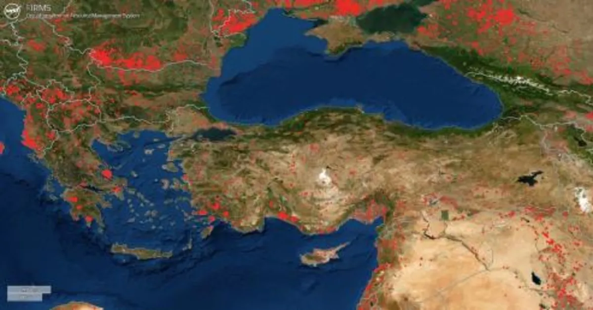 Orman yangınlarının doğada bıraktığı tahribat uydu aracılığıyla görüntülendi