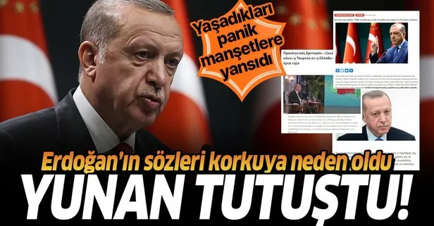 Erdoğan'ın resti Yunan basınında! İyice tutuştular