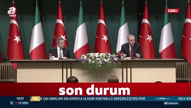 Başkan Erdoğan ve İtalya Başbakanı Draghi’den ortak açıklama