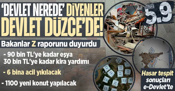 Devlet, milletinin yanında! Düzce depremi sonrası Bakanlar son durumu açıkladı: Kira ve eşya yardımı, yıkılacak binalar, yeni konutlar...