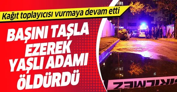 Yaşlı adamı, başını taşla ezerek öldürdü