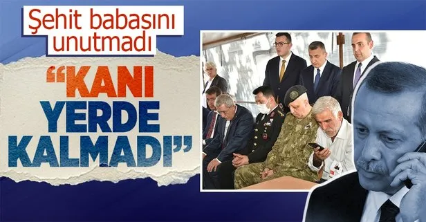 Başkan Erdoğan Pençe-Kilit Operasyonu’nda şehit olan Piyade Uzman Çavuş Furkan Gök’ün babasıyla telefonda görüştü