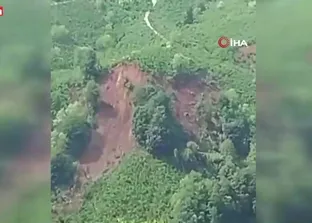 Ordu’da heyelan: O anlar kamerada