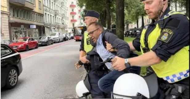 İsveç'te Kur'an-ı Kerim yakılmasına karşı çıkan kalp hastası Pakistanlıya polis müdahale etti