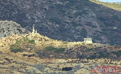 Yunanistan yangına körükle gidiyor! Yunan askerleri Türkiye’nin yanı başındaki Keçi Adası’nda ağır silahlarla görüntülendi