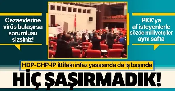Meclis’te HDP-CHP-İYİ Parti iş birliği! Sözde milliyetçiler infaz yasasında PKK’nın siyasi kanadıyla aynı safta yer aldılar!