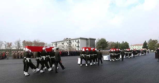 Türkiye Pençe-Kilit Harekatı bölgesinde şehit olan 6 askerini ebediyete uğurladı
